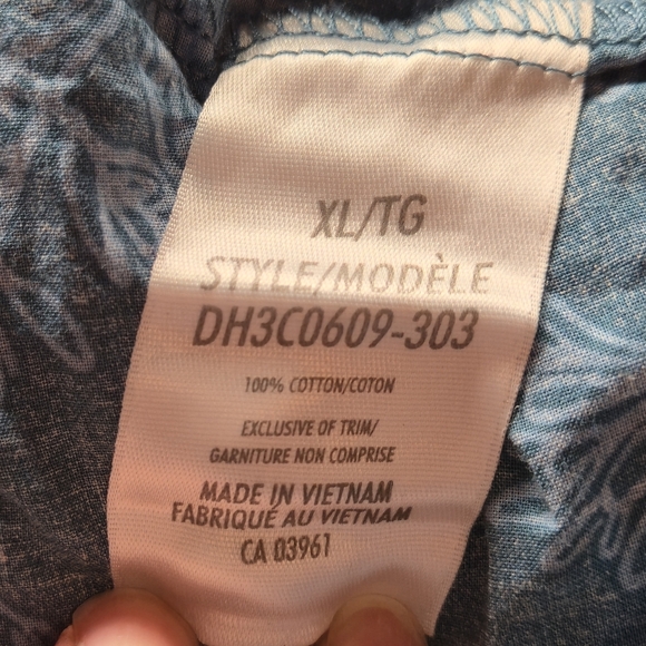 Denver Hayes XL Blouse Button Up Hawaiian Style Blue Ombre Floral  Resort Travel - Picture 13 of 14